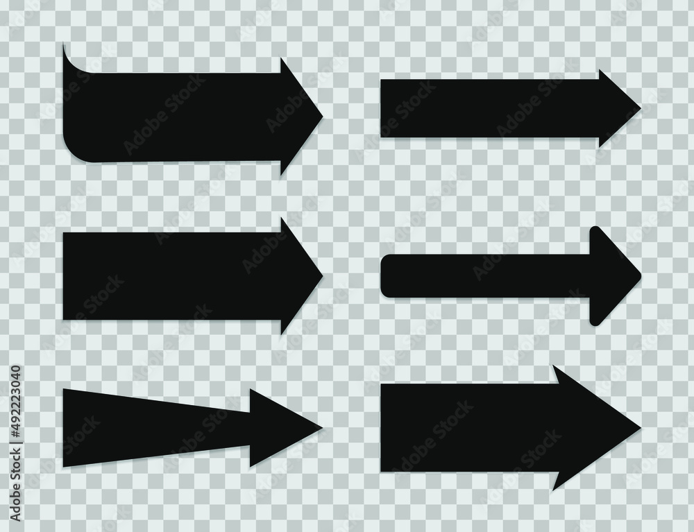Set of vector isolated arrows on white background Set of vector isolated arrows on white background