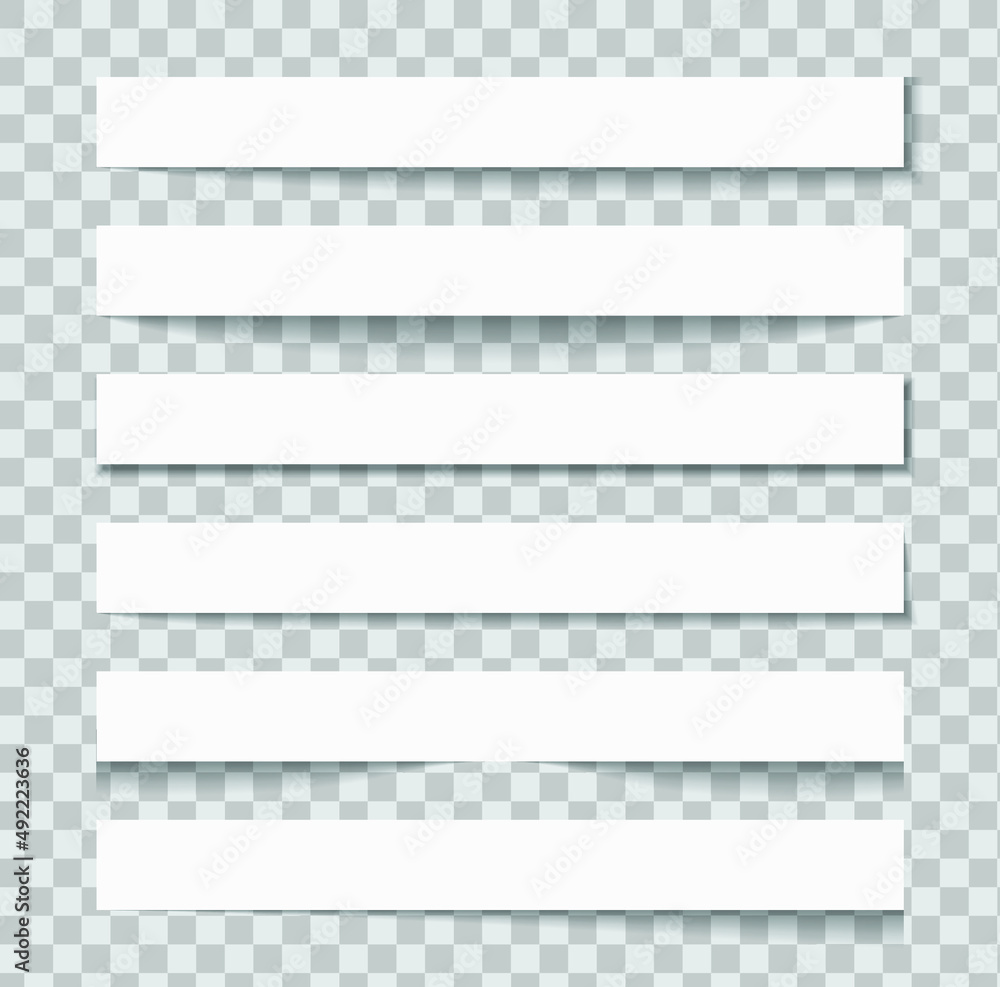 Realistic sticky notes isolated with real shadow