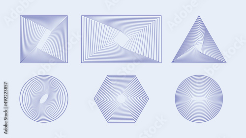 Spiral geometric line abstract vector background