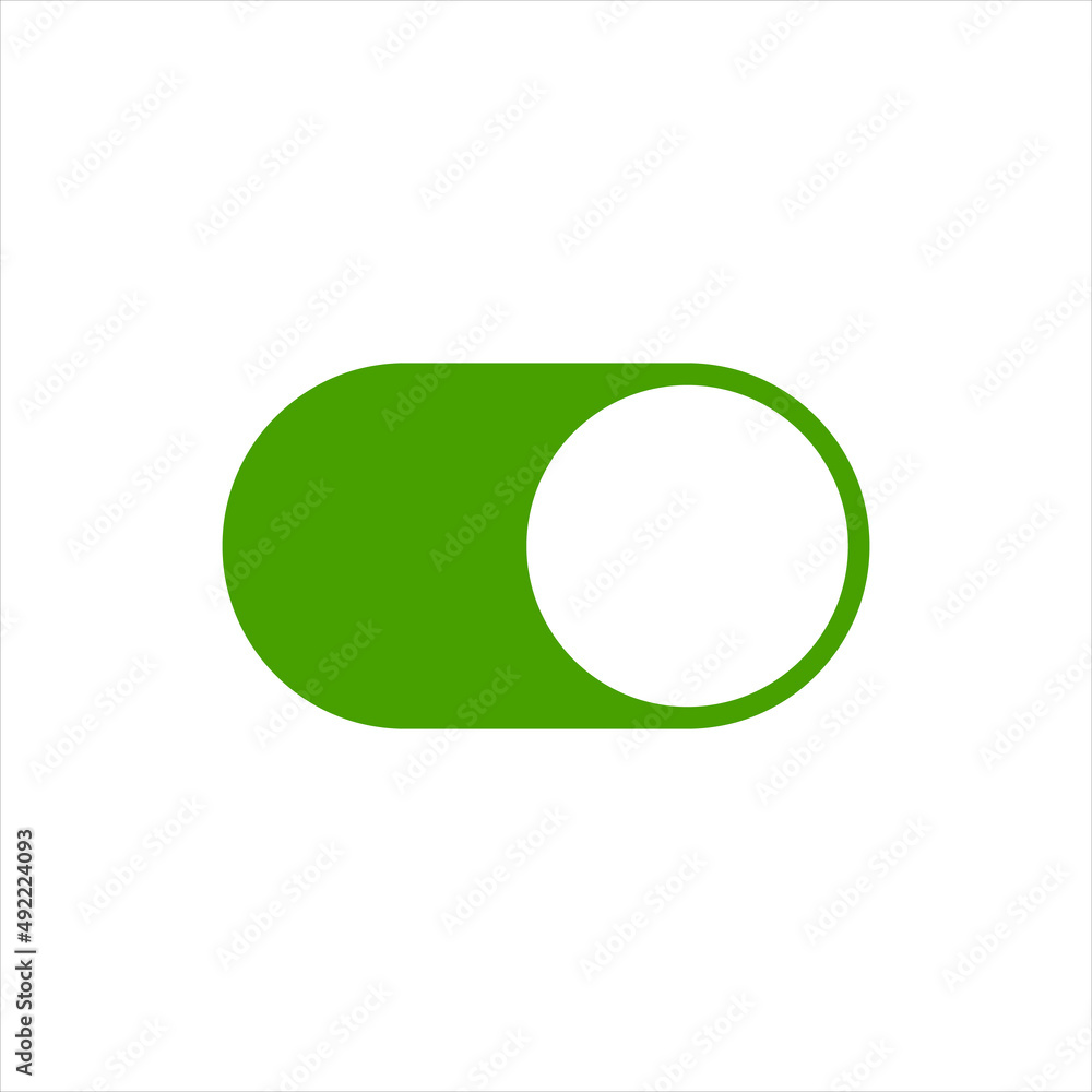 Toggle switch vector icon, On and Off position simple icons, modern minimal flat design style. Toggle switch vector icon, On and Off position simple icons, modern minimal flat design style.