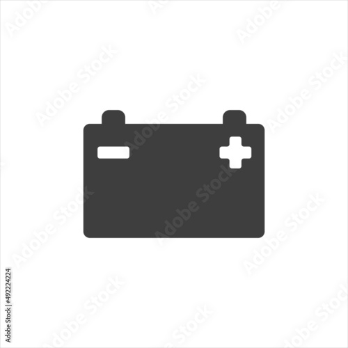car battery icon on white background. EPS 10