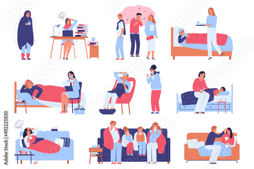 Cold Flu Virus Set