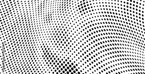 The halftone texture is monochrome. Vector chaotic background.