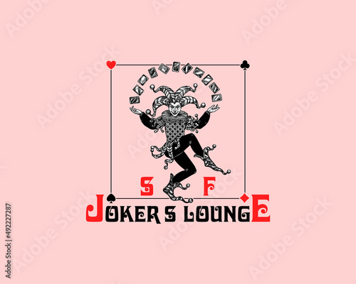 Simple Joker Mascot Logo Design Template