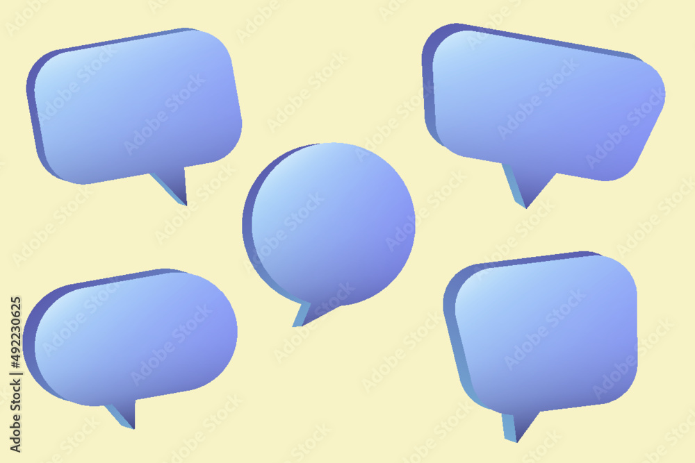 3D Gradient Bubble Speech 3D Gradient Bubble Speech
