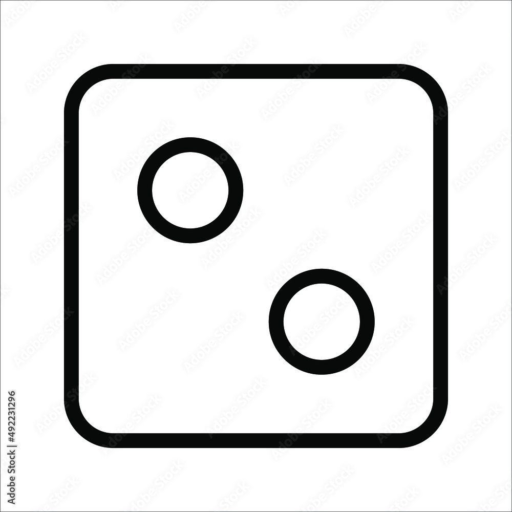 Dice cube icon, casino game. Black icon vector illustration on white background. Dice cube icon, casino game. Black icon vector illustration on white background.