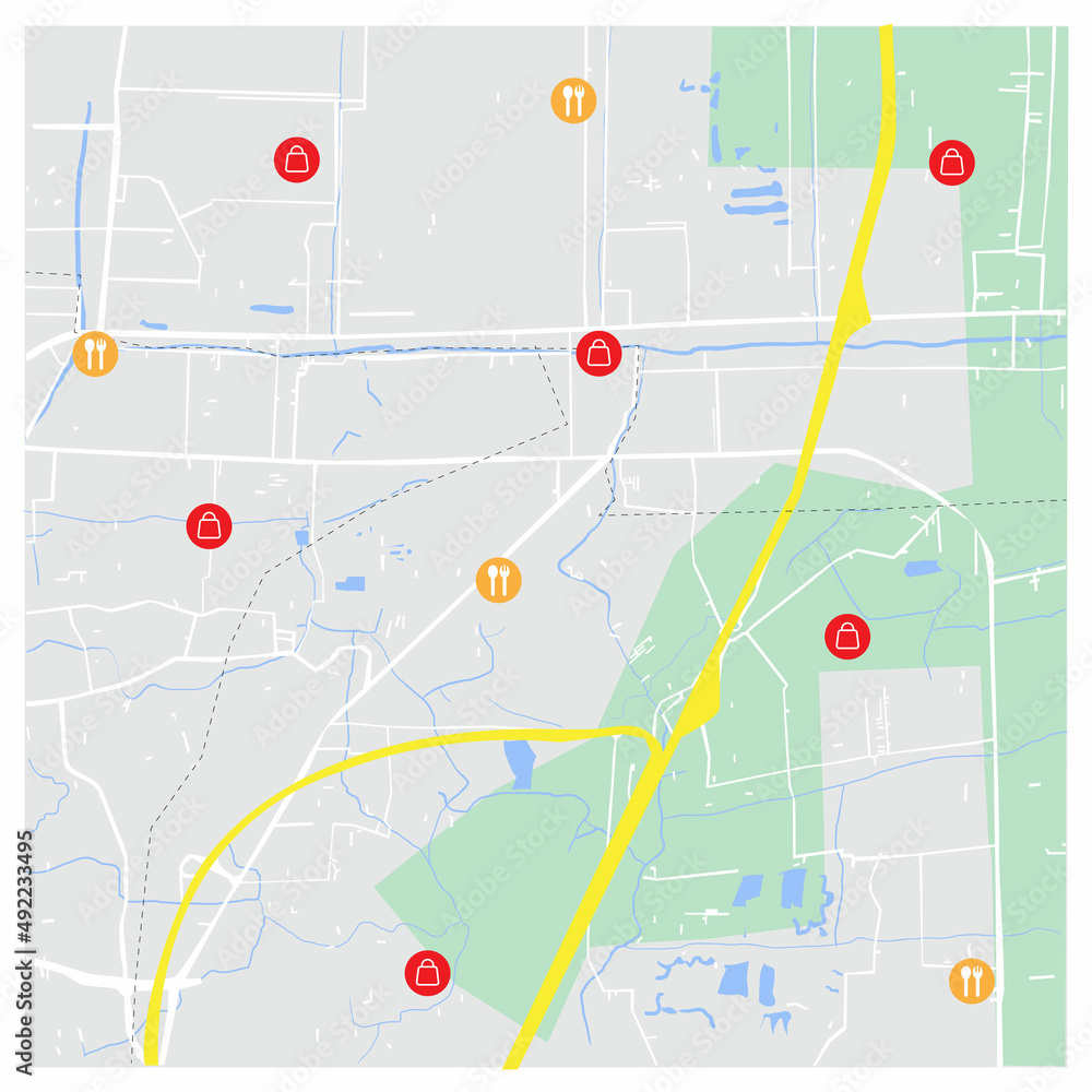 city map for any kind of digital info graphics and print publication.