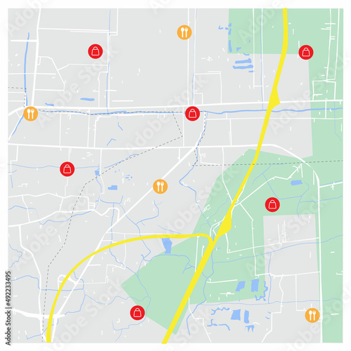 city map for any kind of digital info graphics and print publication.
