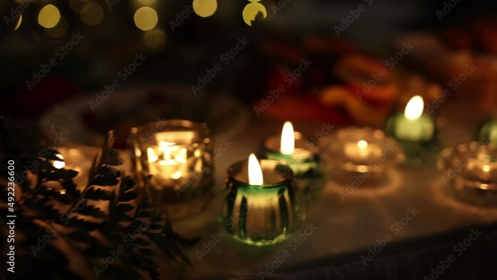 many different candles at the holiday indoors many different candles at the holiday indoors