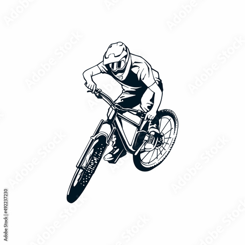 downhill mtb hand drawn
