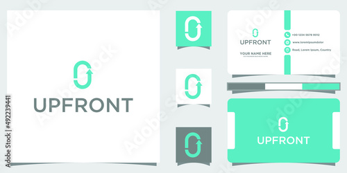 up front logo design inspiration and business card