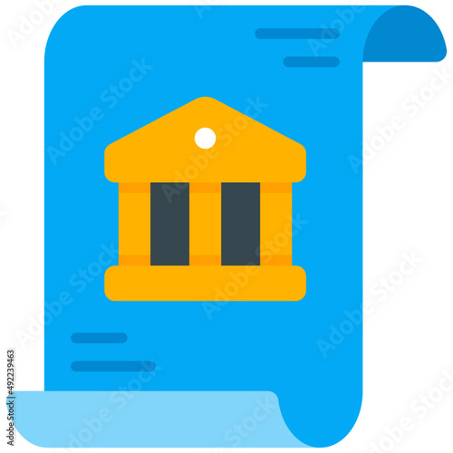 bank statement flat icon