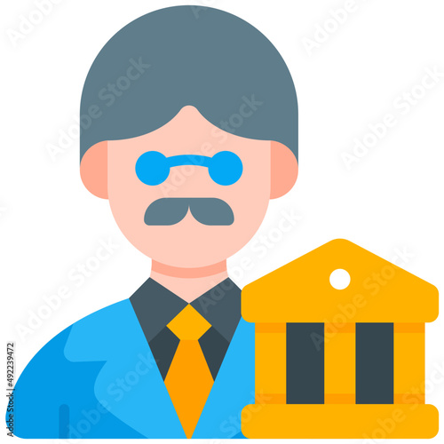 banker flat icon