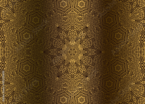 Golden Abstract  decorative paper texture  background  for  artwork  - Illustration