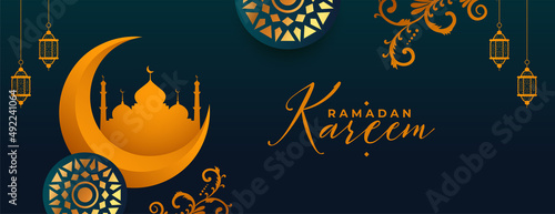 islamic ramadan kareem decorative banner for eid festival