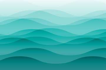 Keuken achterwand Turquoise Turquoise oceaangolven met zachte rimpels  © starlineart