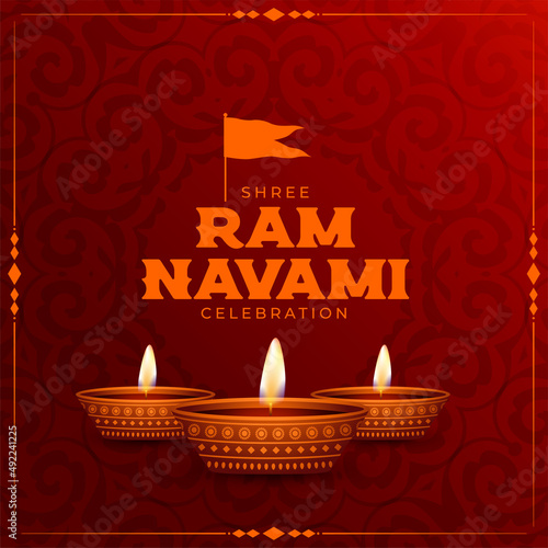 festival greeting of ram navami holiday
