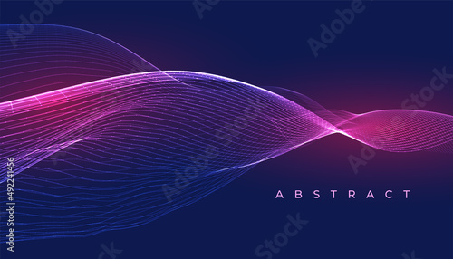 glowing technology lines in blue red colors