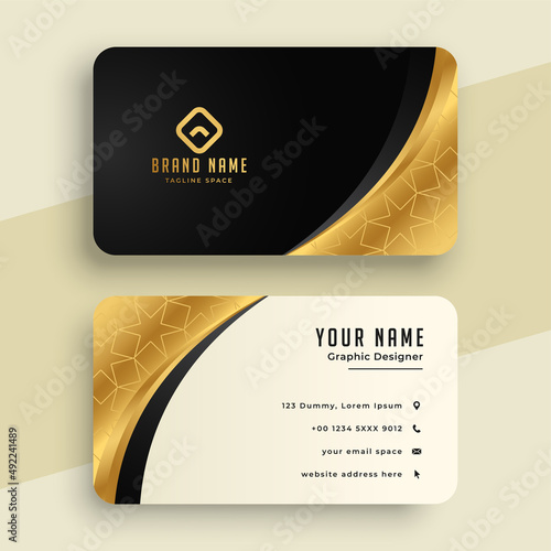 premium golden business card luxury design