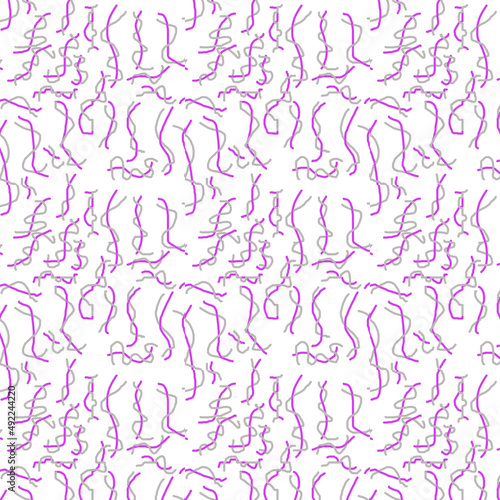 seamless pattern with gray purple abstract wavy lines © EkoRb