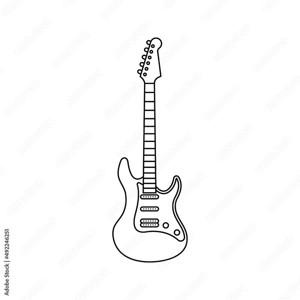 Naklejka premium Guitar icon vector. music sign. vector illustration