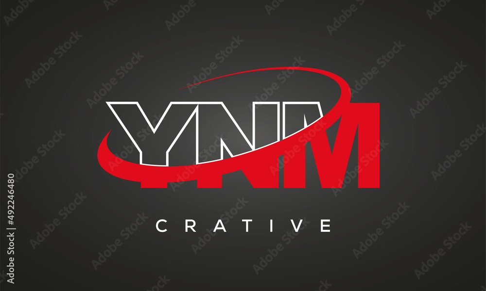 YNN creative letters logo with 360 symbol vector art template design YNN creative letters logo with 360 symbol vector art template design