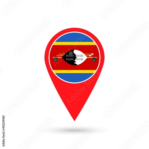 Map pointer with contry Eswatini. Eswatini flag. Vector illustration. Free Download Map pointer with contry Eswatini. Eswatini flag. Vector illustration. - GFXLoad