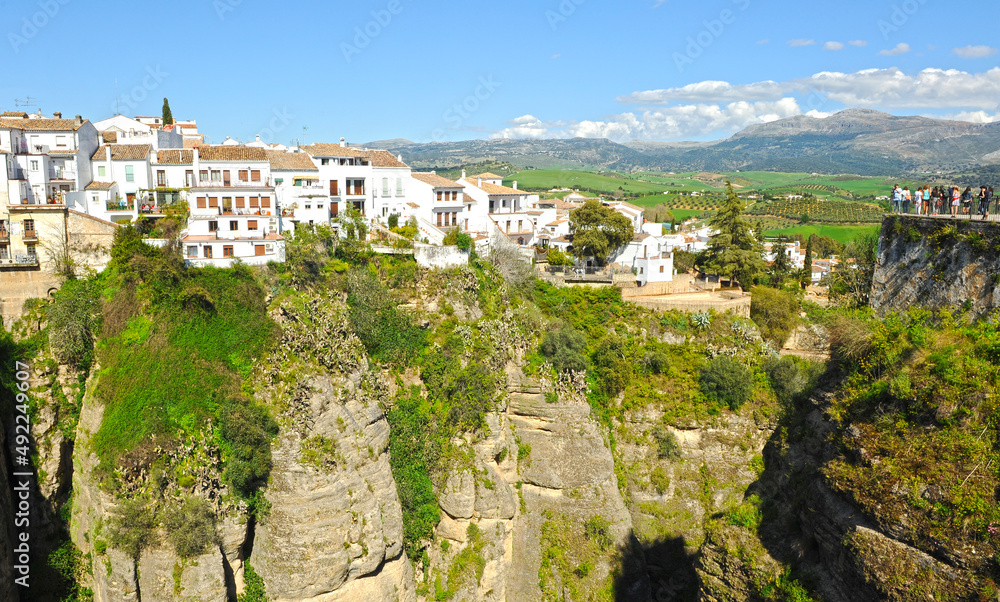 Vue panoramique de Ronda, l'une des plus belles villes monumentales d'Andalousie, Espagne