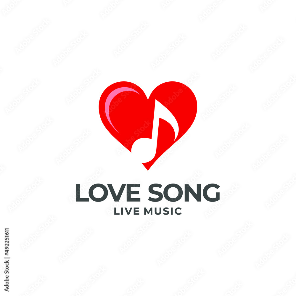 Unique love song logo design