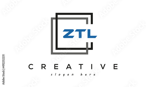 ZTL creative square frame three letters logo photo