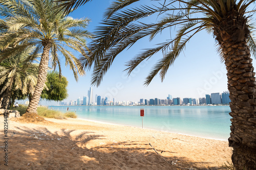 View of skyscrapers in the center of Abu Dhabi