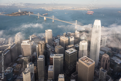 Downtown San Francisco with San Francisco Bay