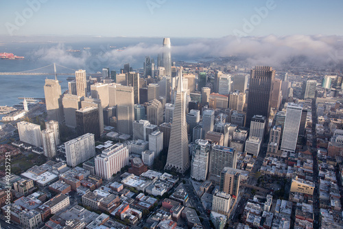 Downtown San Francisco aerial view