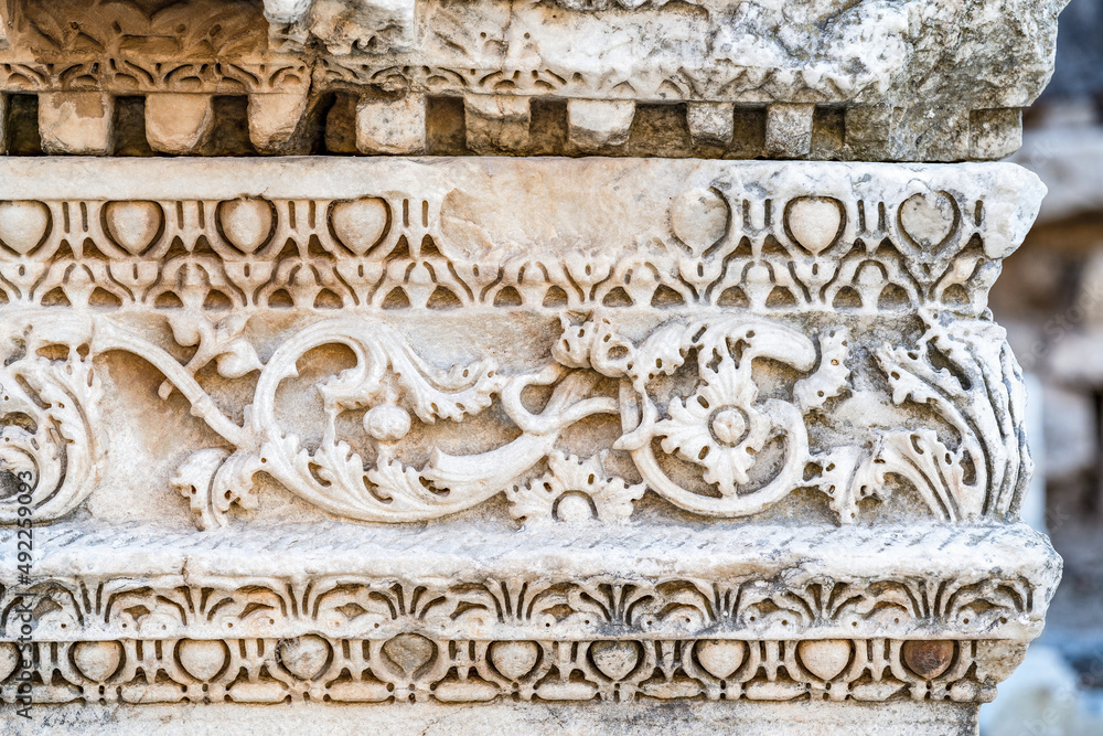 Carving on the base of one of the pillars in Ephesus