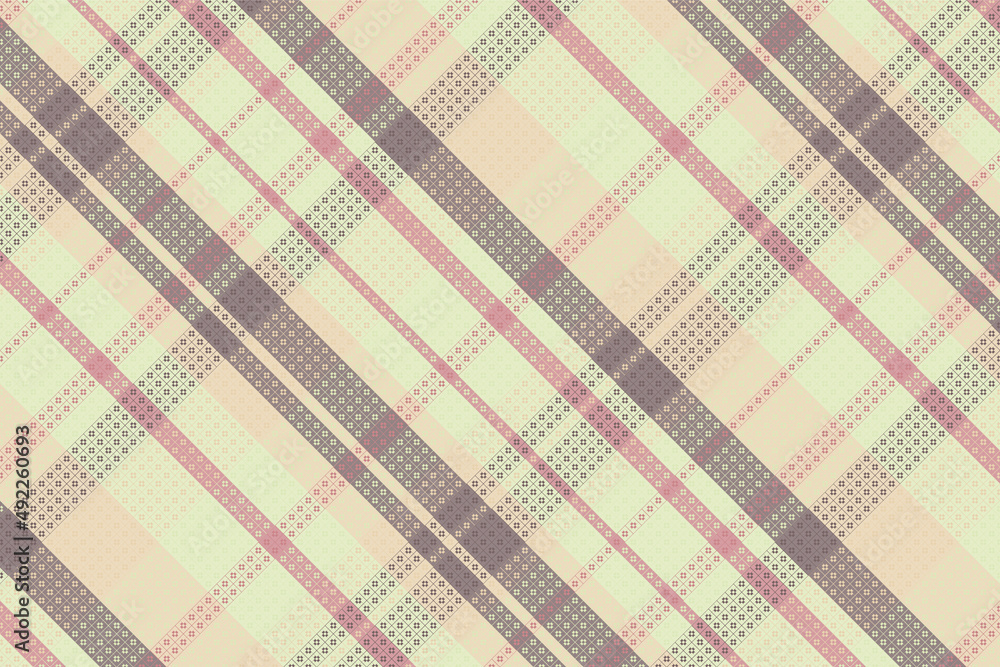 Seamless tartan plaid pattern with texture and pastel color. Seamless tartan plaid pattern with texture and pastel color.