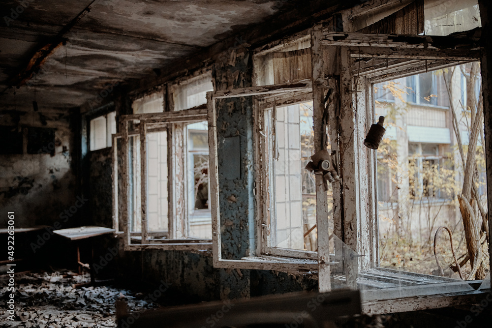 abandoned city of Pripyat in the Chernobyl zone abandoned city of Pripyat in the Chernobyl zone