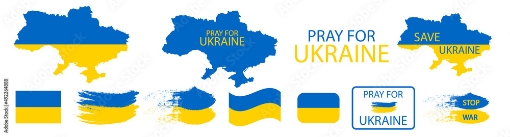 Obraz premium Pray for Ukraine concept background