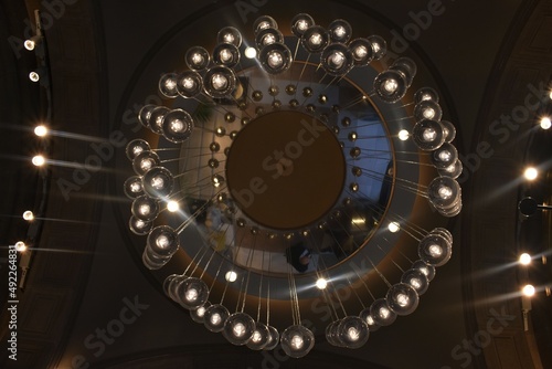 chandelier in the ceiling