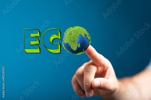 Eco inscription word on the...