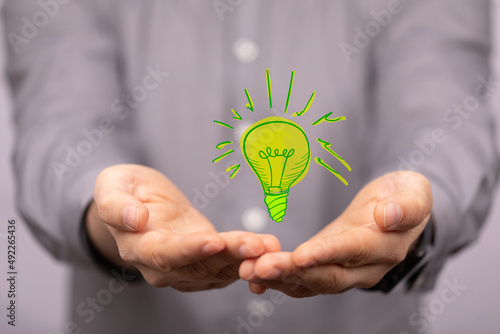 creative bulb sign, corpora...