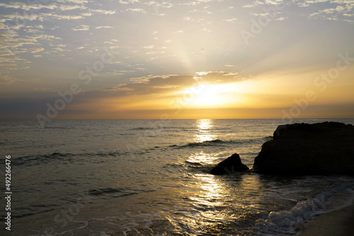 Beautiful sunrise over the ocean in Makadi Bay  Hurgharda  Egypt