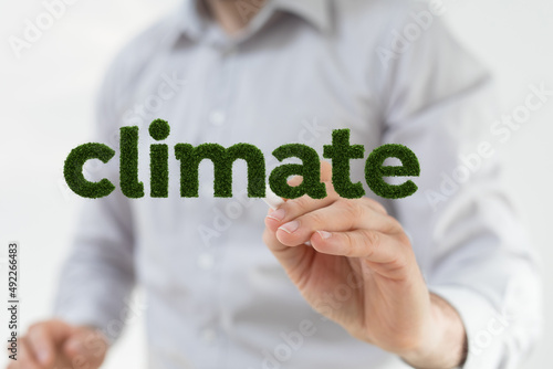 climate modern green 3d word