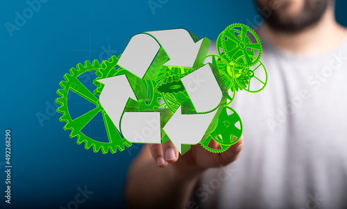 Green Technology Symbol 3d ...