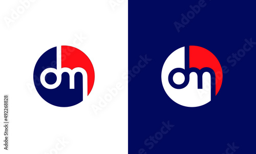 DM or MD logo initial letter design template vector. DM  MD icon vector