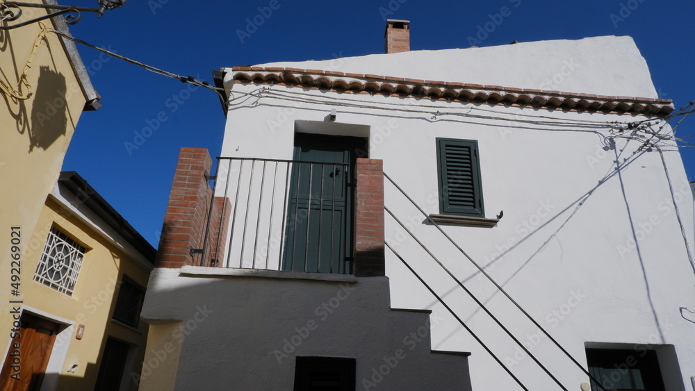 Traditional south italian street in residental district