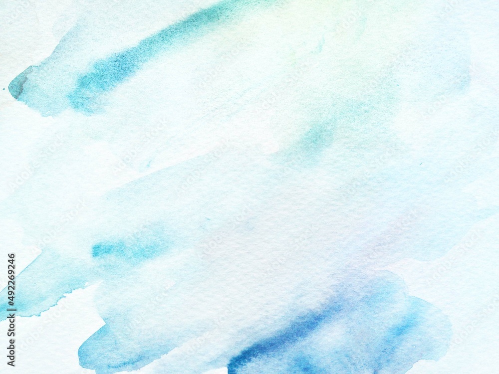 Abstract watercolor painted background. Hand painted watercolor sky and clouds