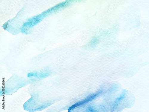 Abstract watercolor painted background. Hand painted watercolor sky and clouds