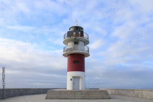 Lighthouse with a background of clouds