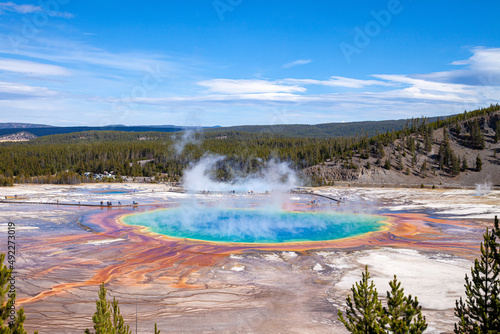 The Grand Prismatic Spring in Yellowstone National Park