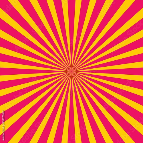 Abstract retro background with sun ray. Summer vector illustration